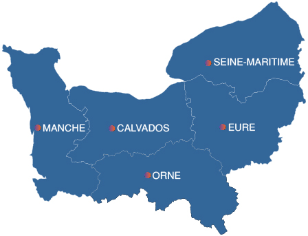 carte normandie